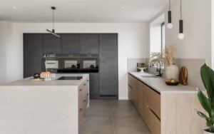 Tavola Kitchen in Parched Oak & Hacienda Black by Studio Nest