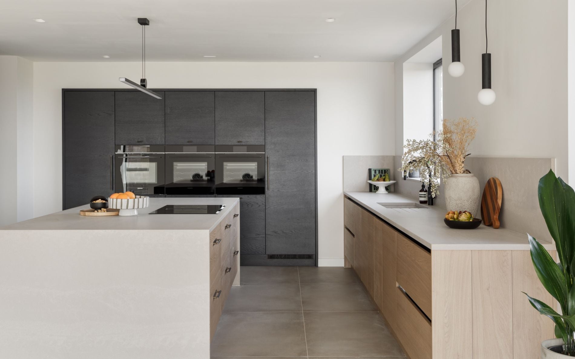 Tavola Kitchen in Parched Oak & Hacienda Black by Studio Nest
