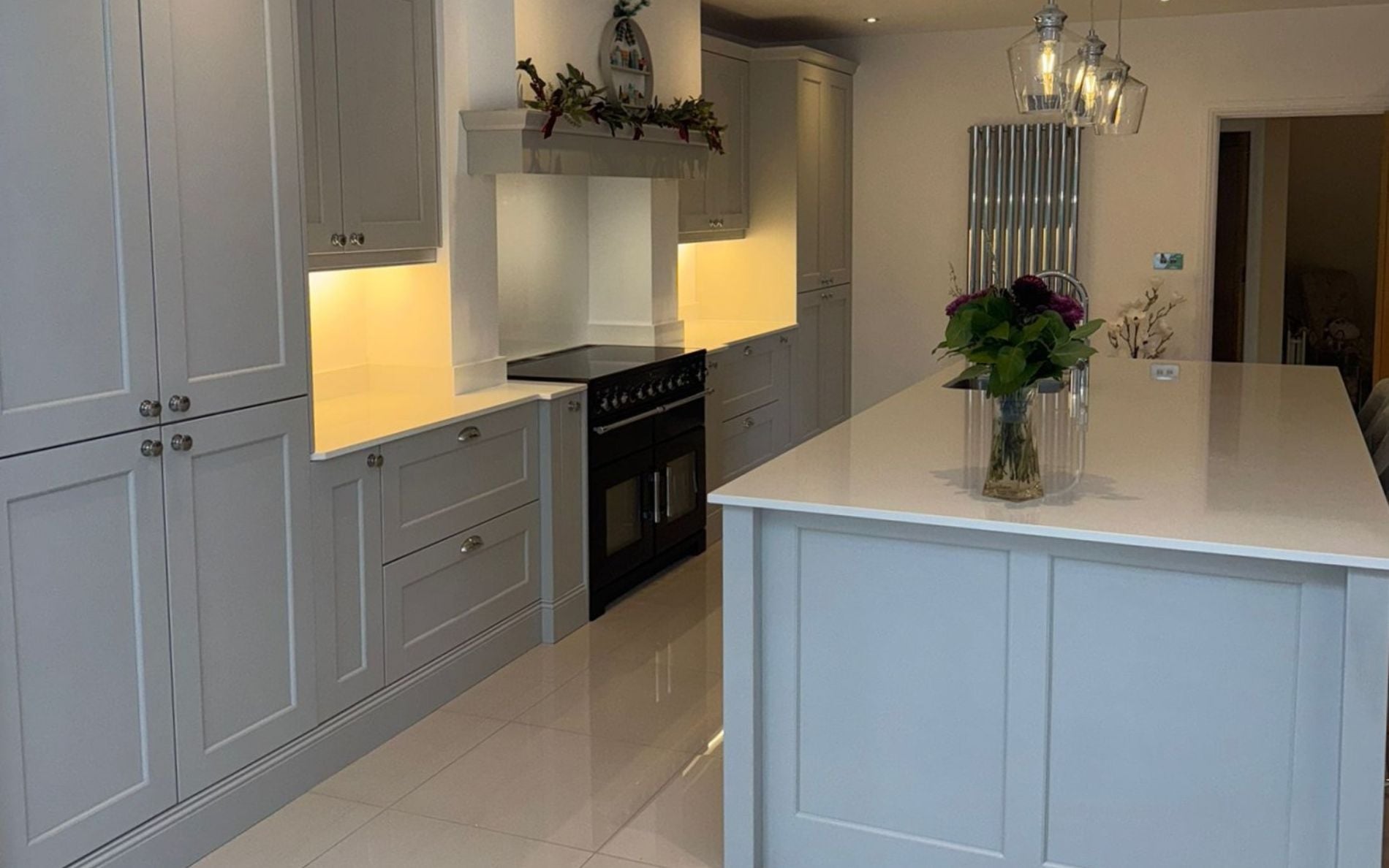 Wakefield Kitchen in Light Grey by Hunter Hall Design