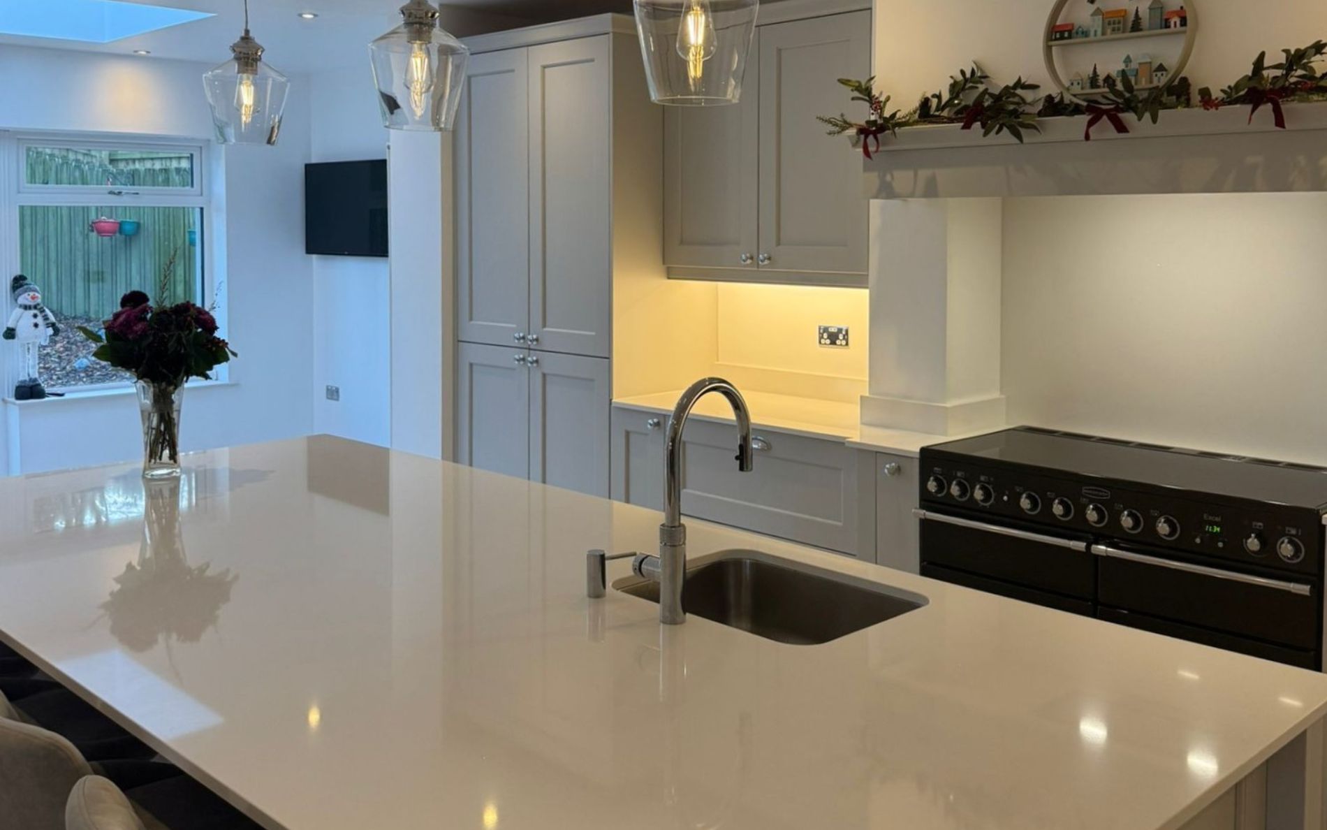 Wakefield Kitchen in Light Grey by Hunter Hall Design