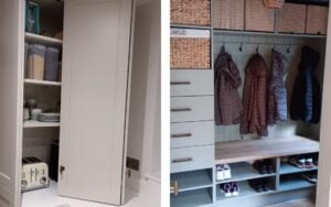 Aldana Kitchen in Taupe Grey & Reed Green by Hanna Bros