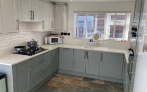 Aldana Kitchen in Reed Green & Taupe Grey by Project Room