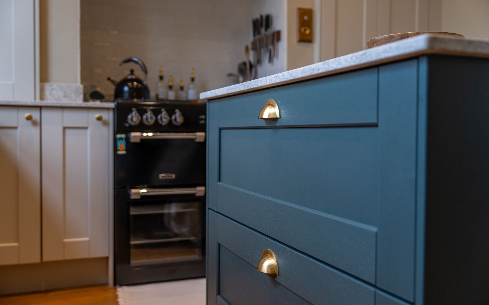 Kensington Kitchen in Mussel & Heritage Green by Creating Spaces