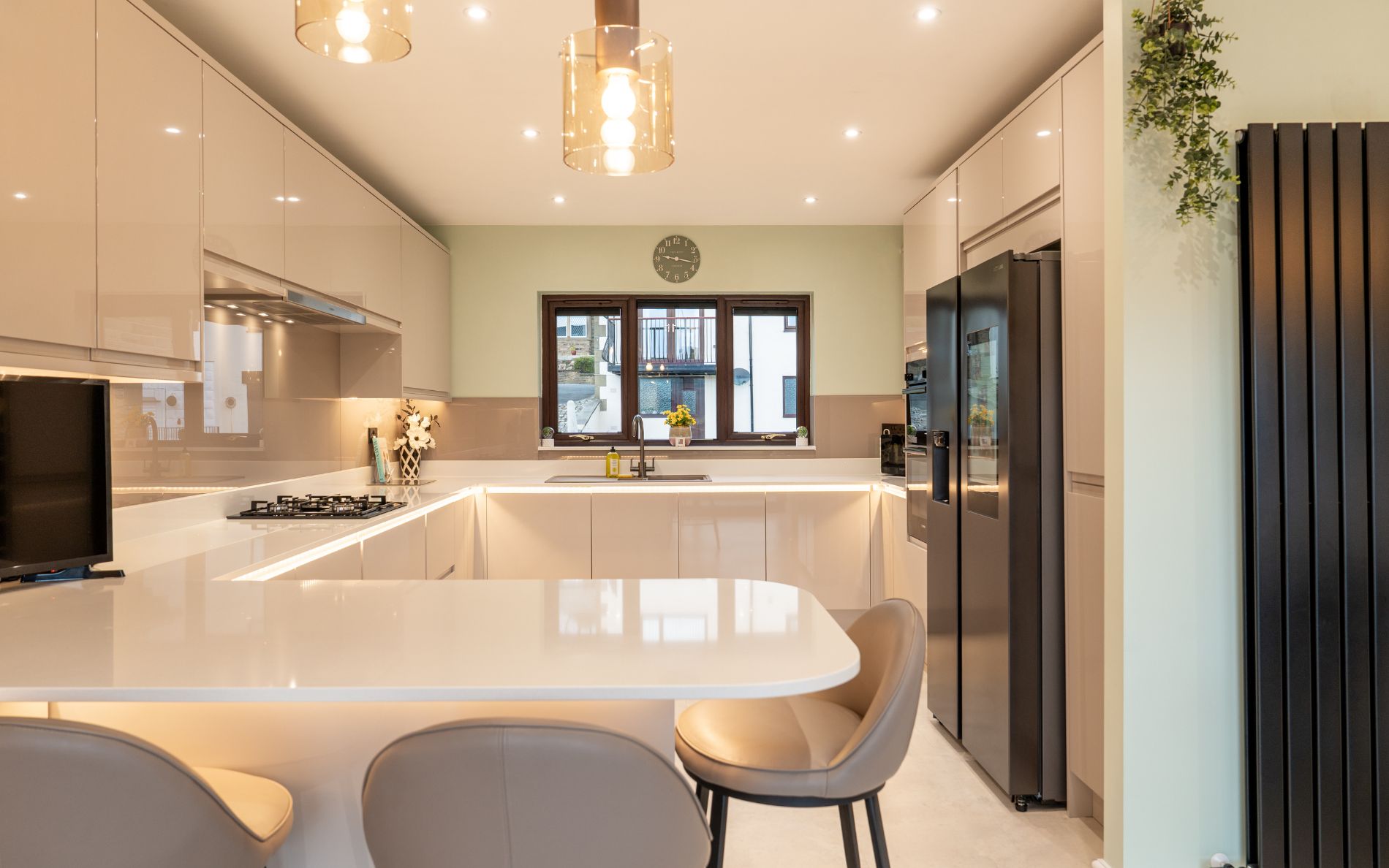 Strada Gloss Kitchen in Cashmere by Creating Spaces