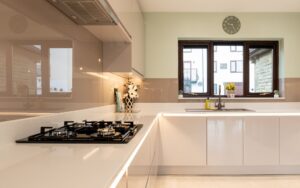 Strada Gloss Kitchen in Cashmere by Creating Spaces