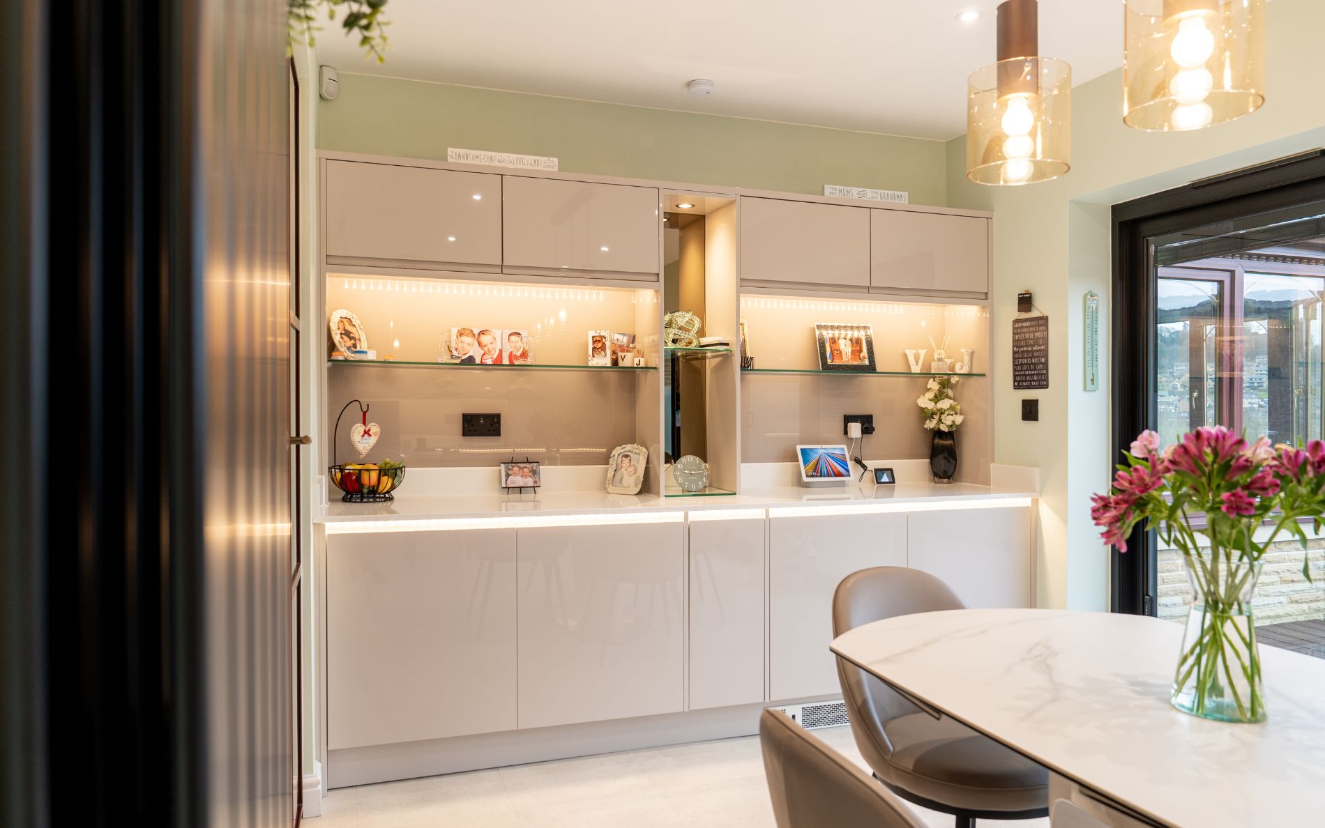 Strada Gloss Kitchen in Cashmere by Creating Spaces