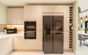 Strada Gloss Kitchen in Cashmere by Creating Spaces