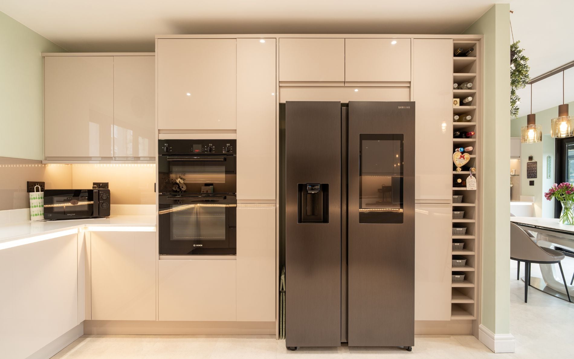 Strada Gloss Kitchen in Cashmere by Creating Spaces