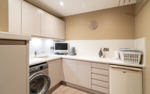 Strada Gloss Kitchen in Cashmere by Creating Spaces