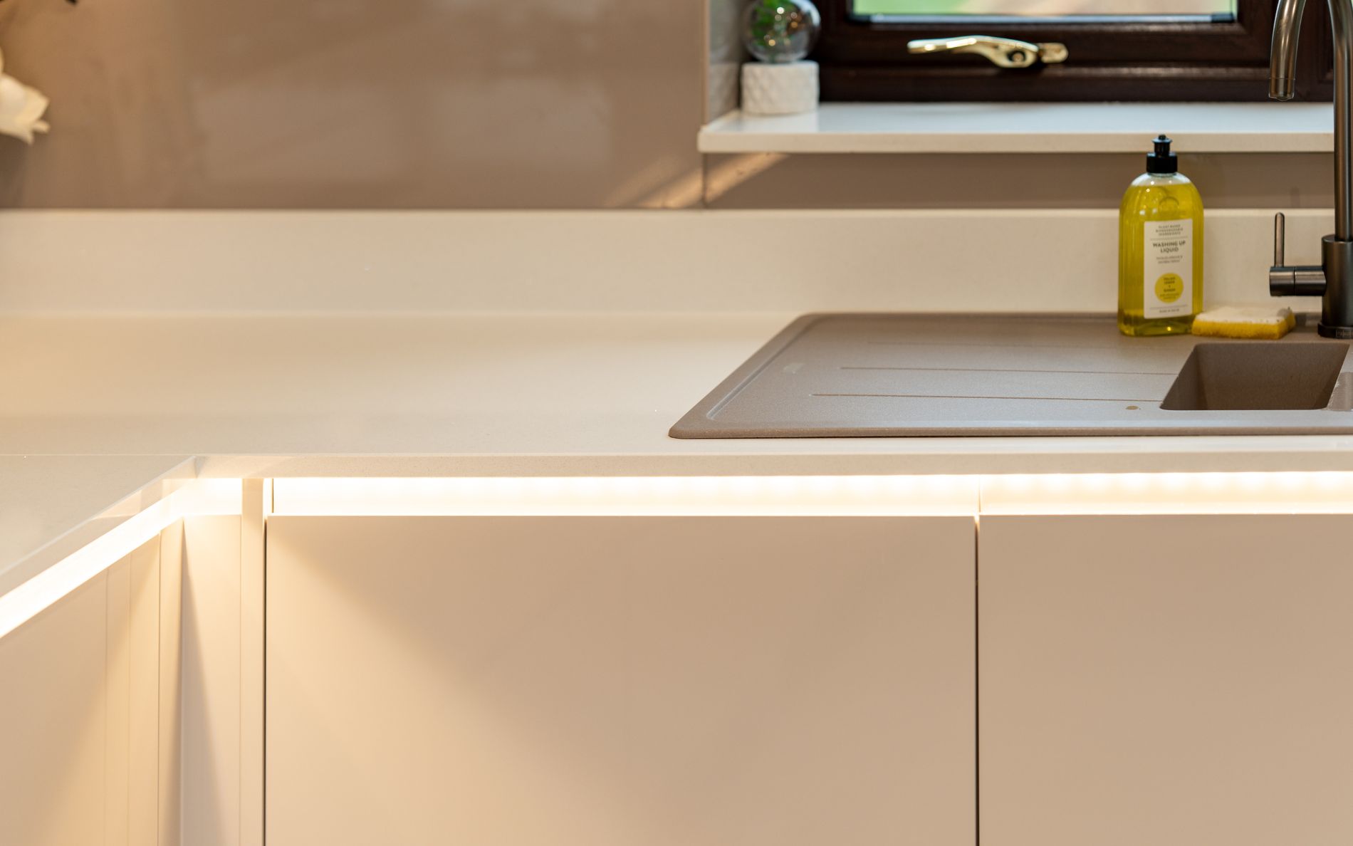 Strada Gloss Kitchen in Cashmere by Creating Spaces