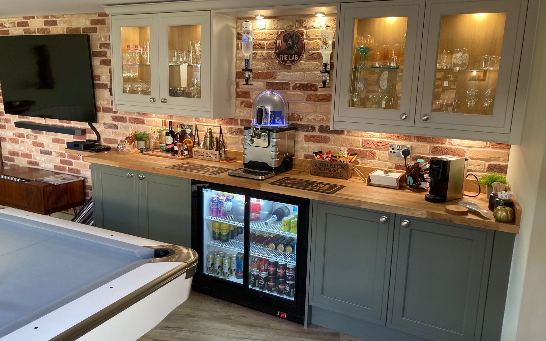 Winslow Home Bar in Willow & Taupe Grey by Project Room