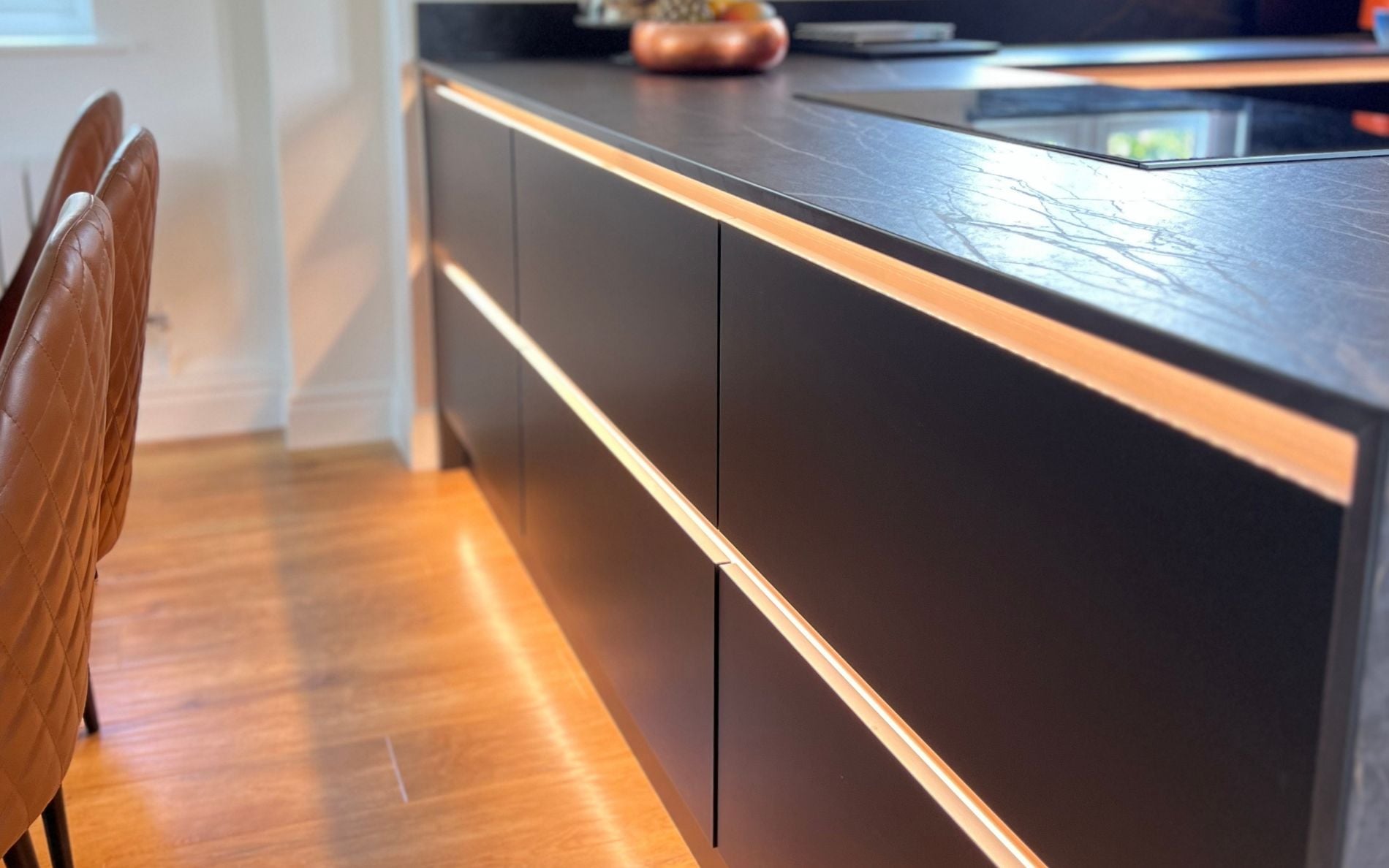 Zola Soft-Matte Kitchen in Graphite by Saturn Interiors