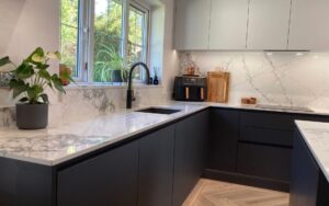Zola Soft-Matte Kitchen in Graphite & Light Grey by Project Room