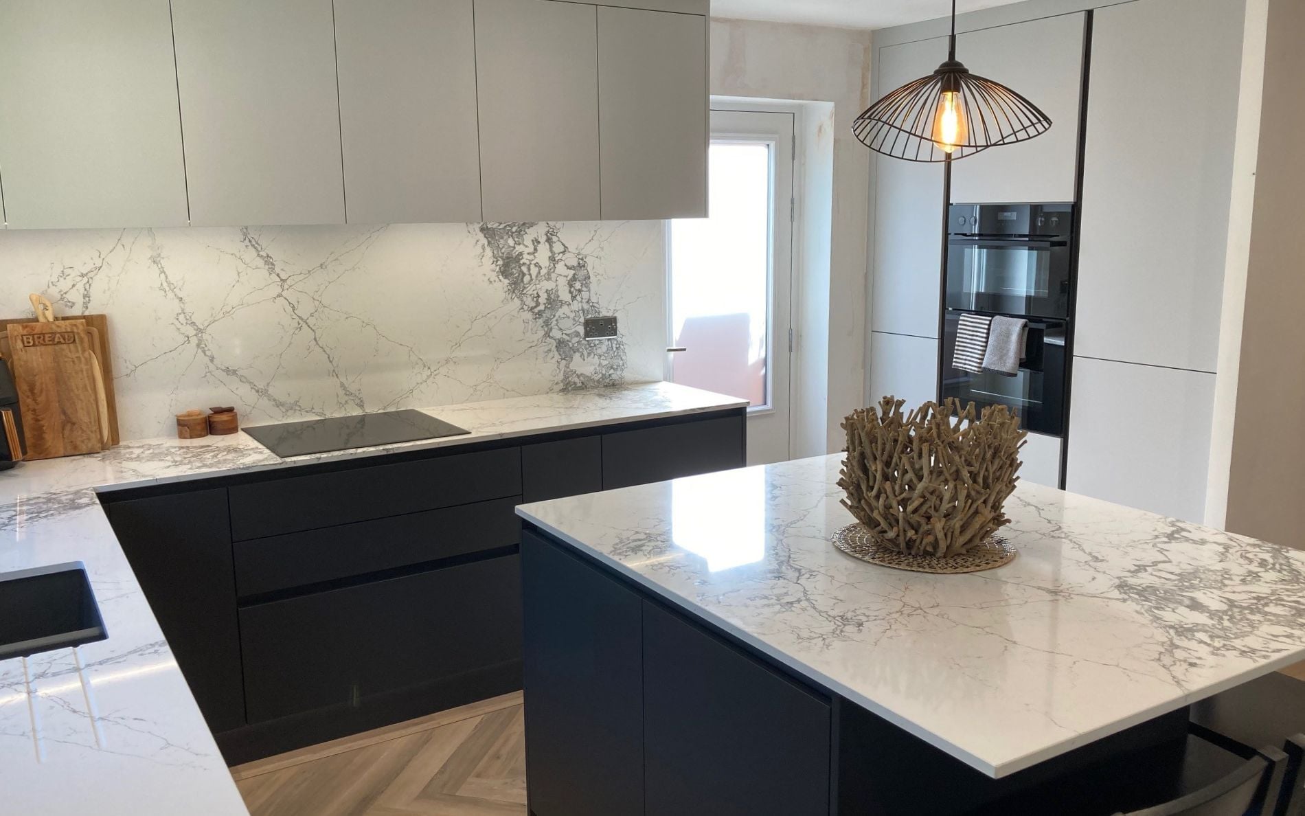 Zola Soft-Matte Kitchen in Graphite & Light Grey by Project Room