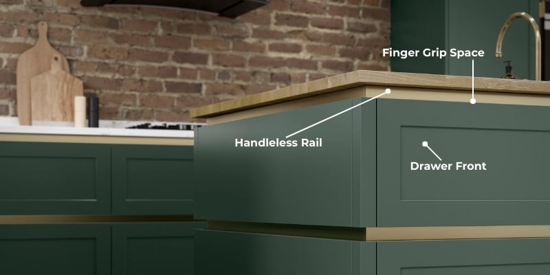 Handleless Rails Blog | Clifden - Heritage Green
