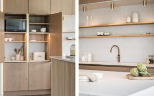 Rezana & Zola Matte Kitchen in Parched Oak & Light Grey by Studio Nest