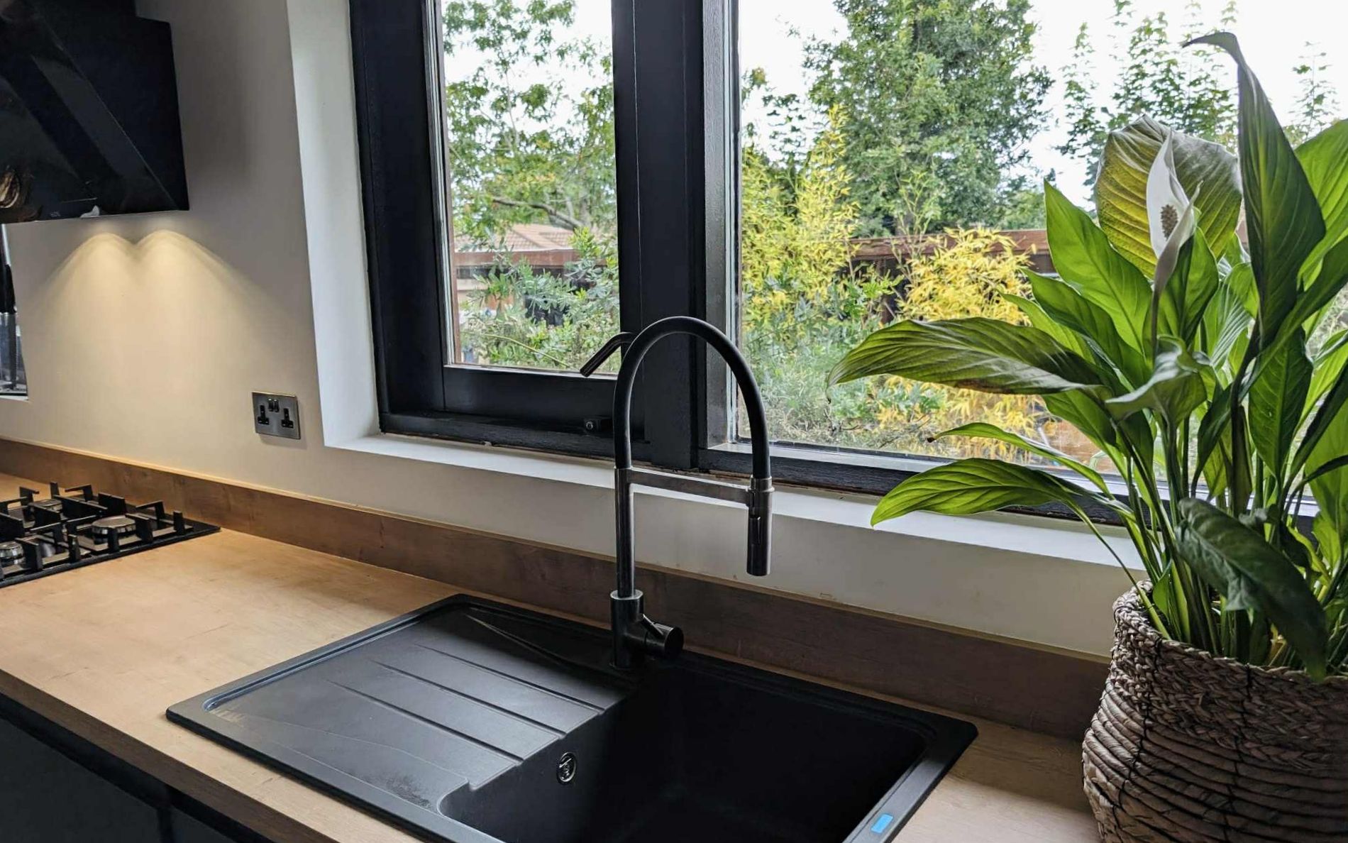 Strada Matte Kitchen in Graphite by Hanna Bros