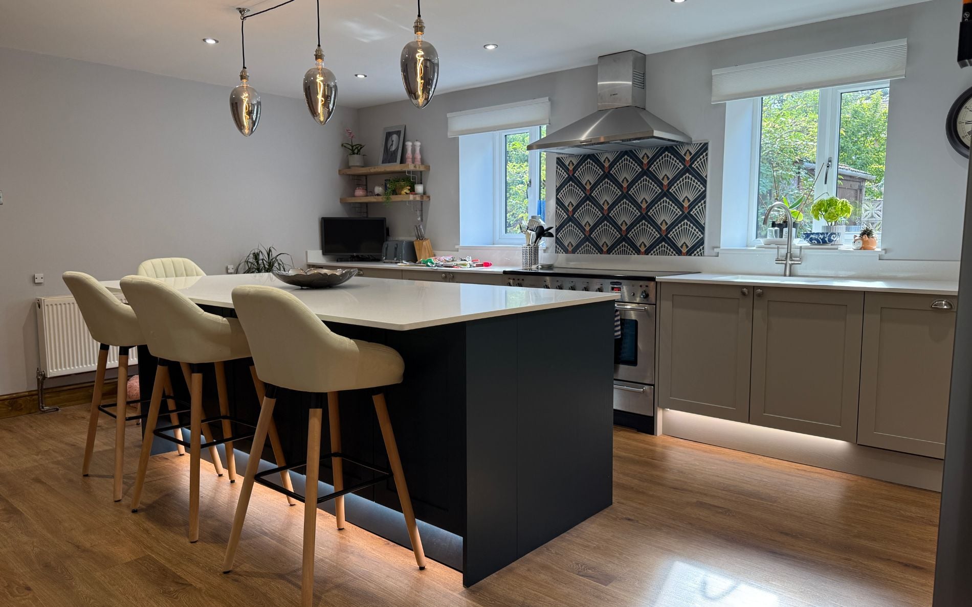 Aldana Kitchen in Stone & Marine by Saturn Interiors