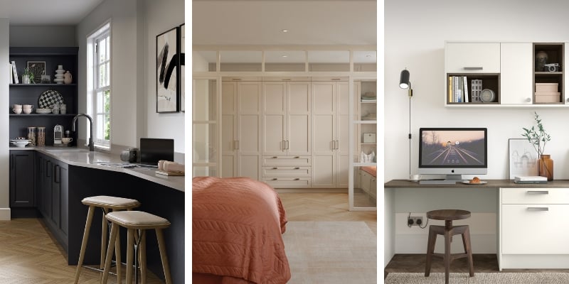 Exploring the Benefits of STORI Foil Ranges Blog | Pembridge - Indigo Kitchen, Dawson, - Cashmere Bedroom Zola Soft-Matte - Porcelain Home Office