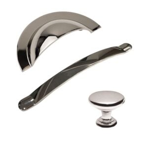 Polished Nickel Cup, Bow and Knob | STORI