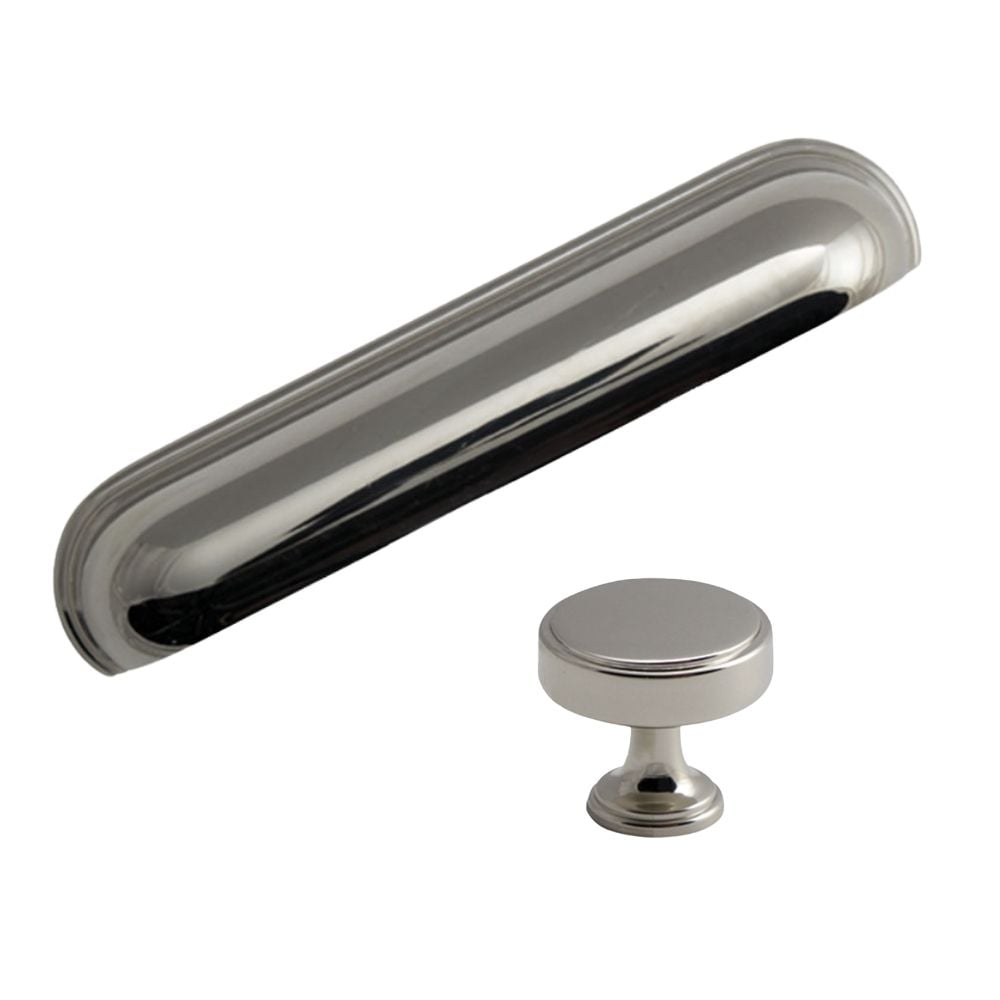 Polished Nickel Cup and Knob | STORI