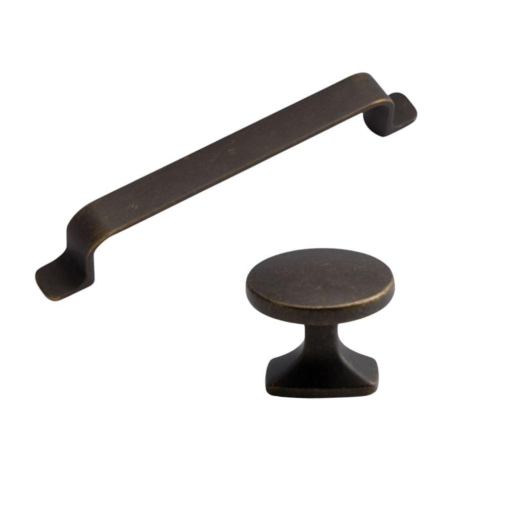 Antique Brown D-Handle and Knob | STORI