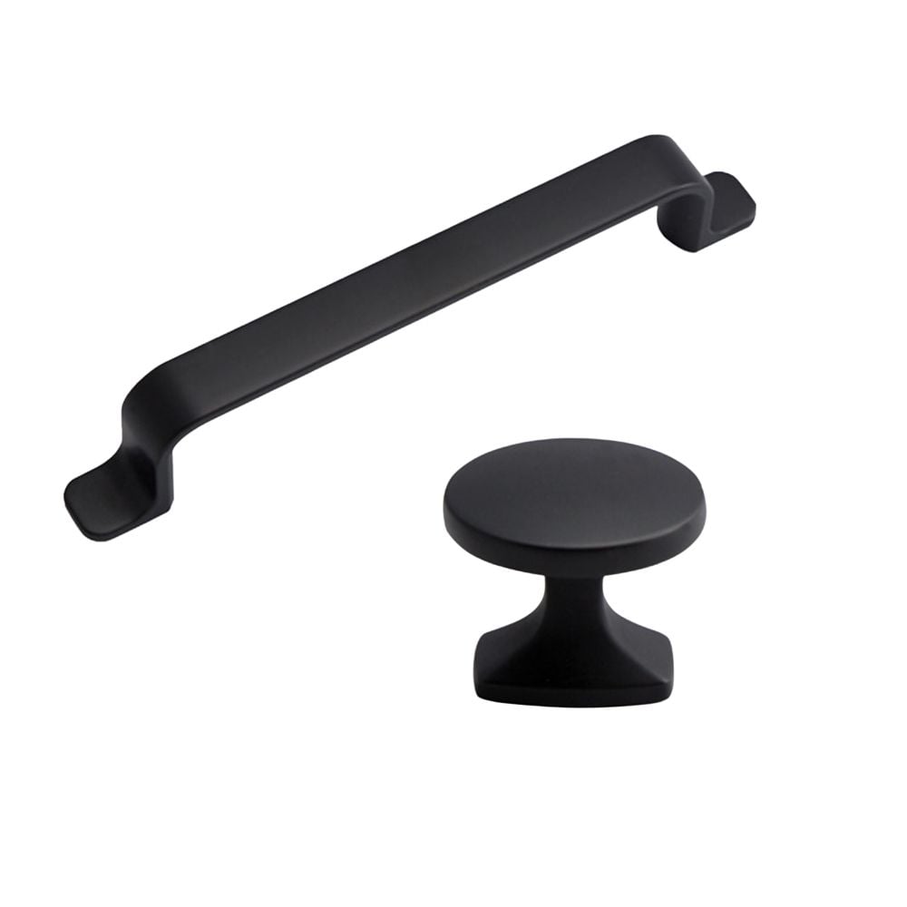 Matte Black D-Handle and Knob | STORI