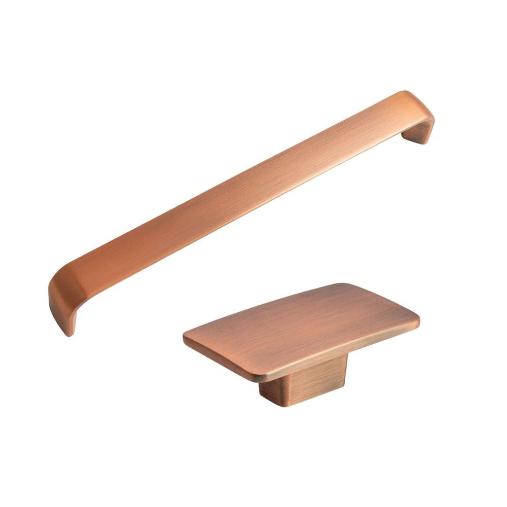 Antique Copper D-Handle and Knob | STORI
