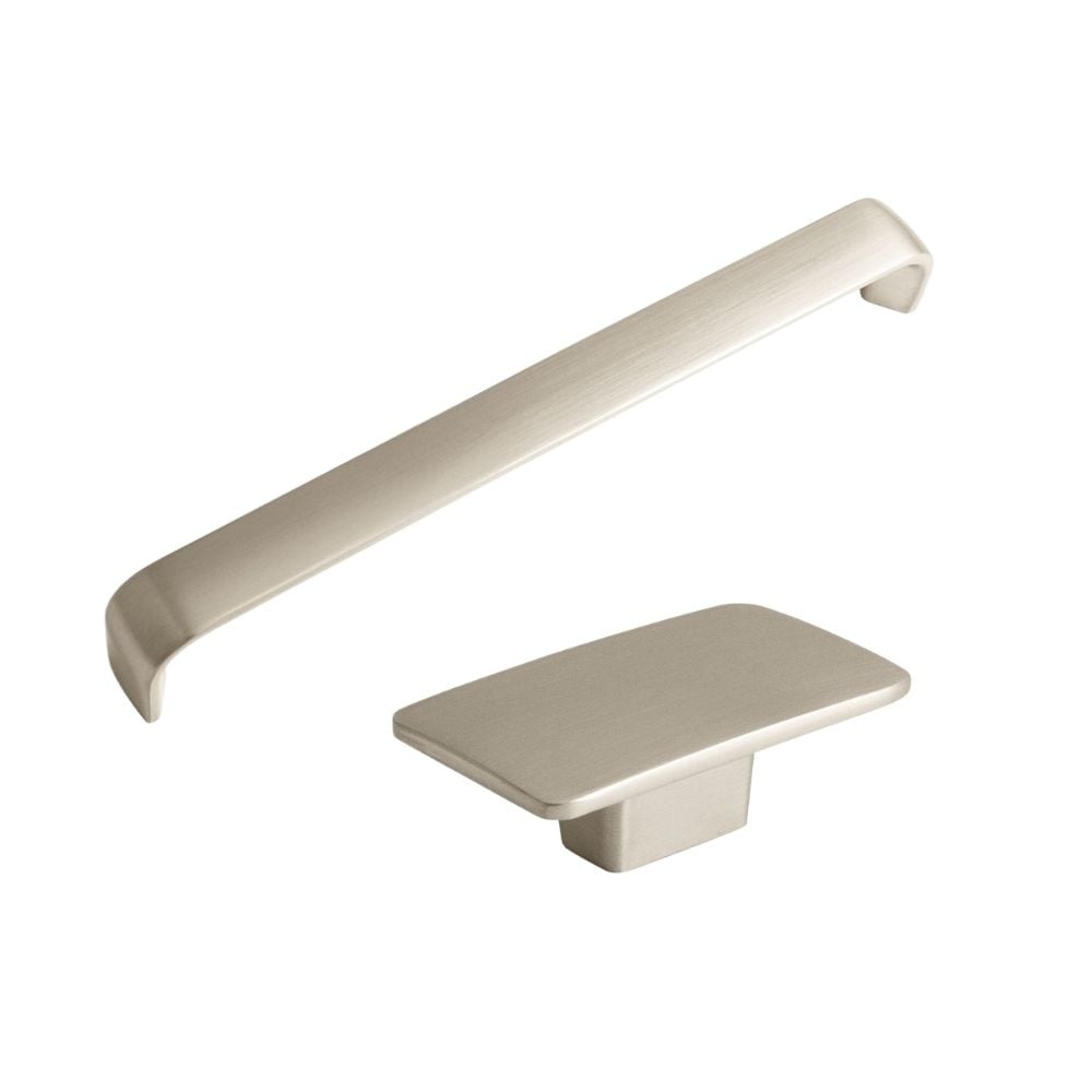 Brushed Nickel D-Handle and Knob | STORI