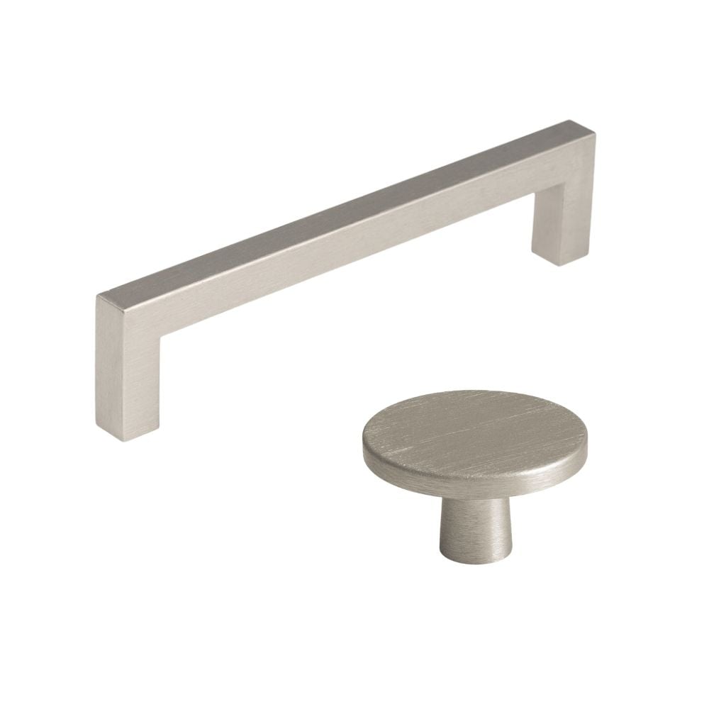 Inox Look D-Handle and Knob | STORI