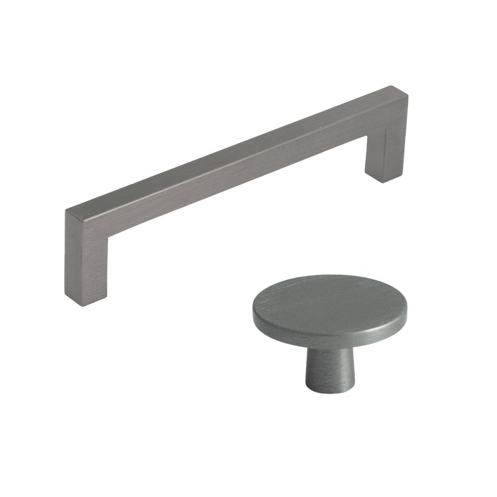 Brushed Anthracite D-Handle and Knob | STORI