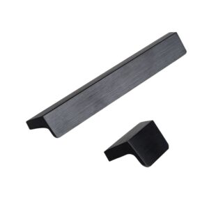 Brushed Matte Black Trim Handles | STORI