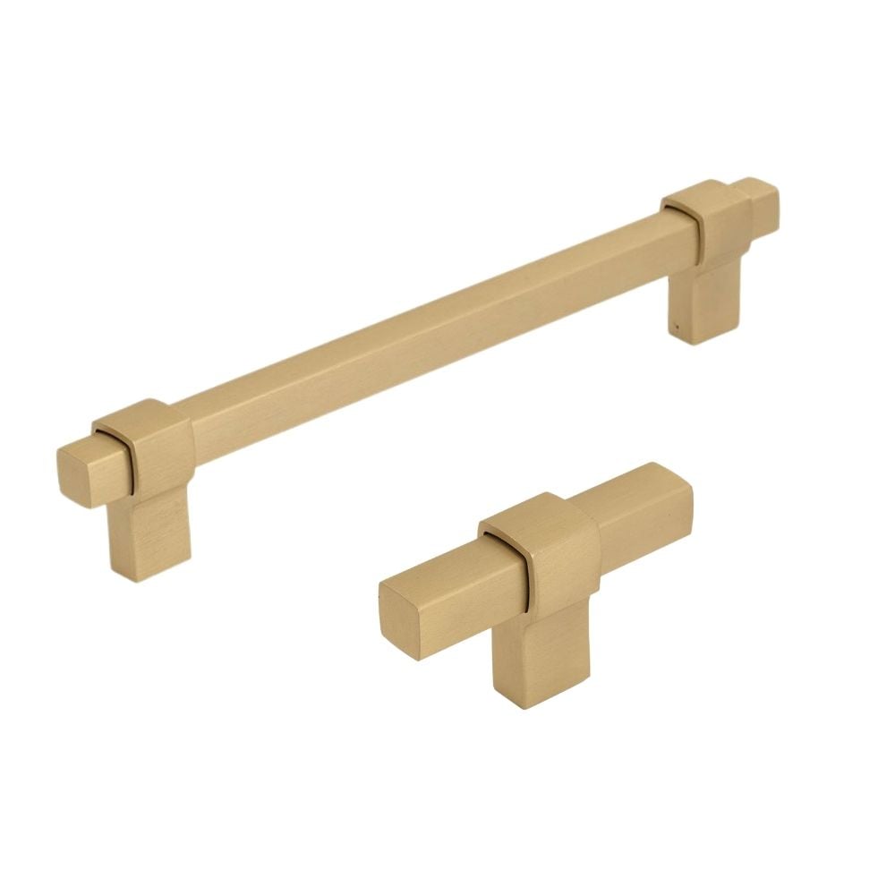 Brushed Brass Bar and T-Bar Handles | STORI