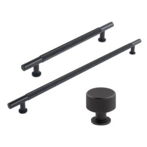 Matte Black Bar Handles and Knob | STORI