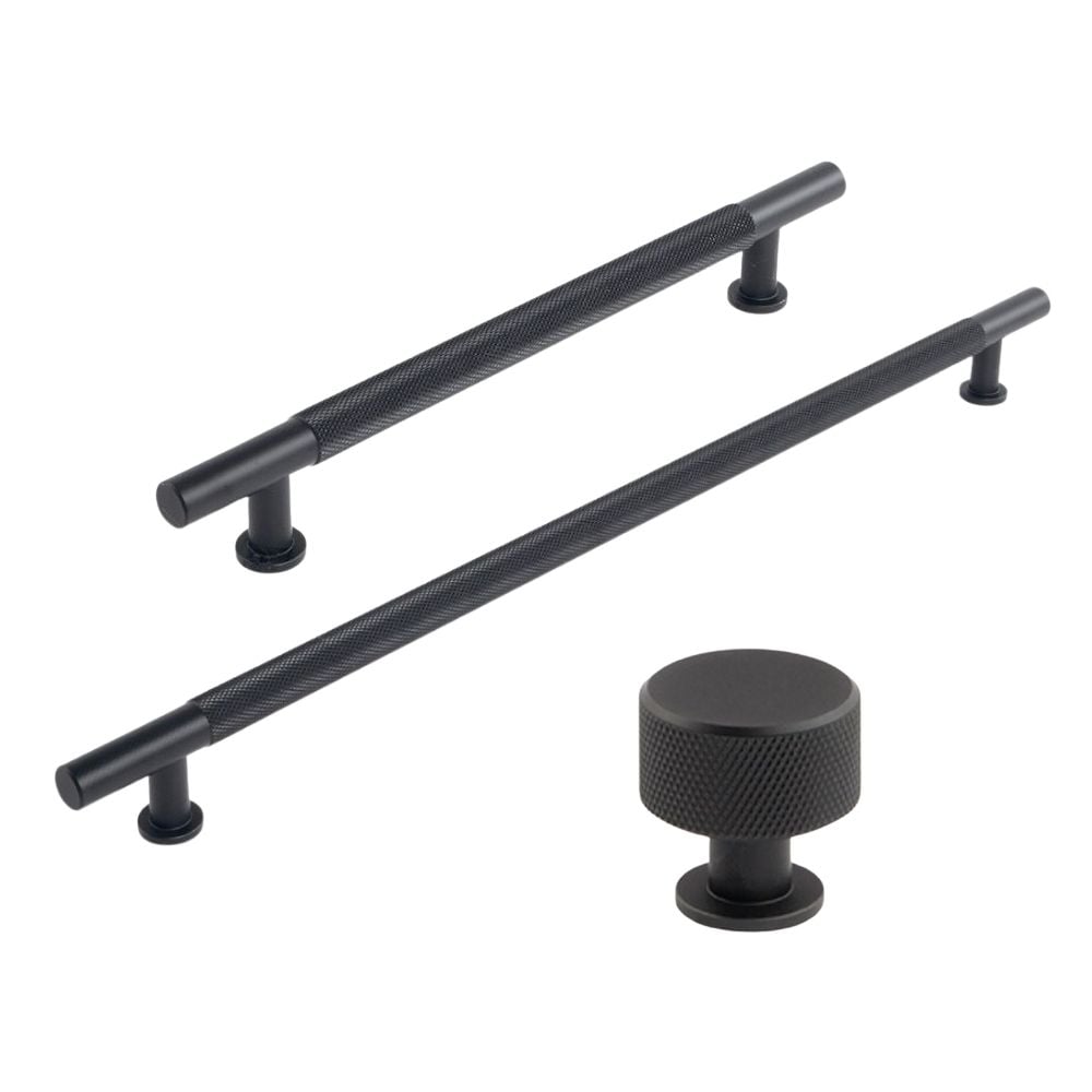 Matte Black Bar Handles and Knob | STORI