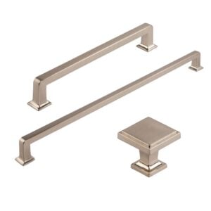 Brushed Nickel D-Handles and Knob | STORI