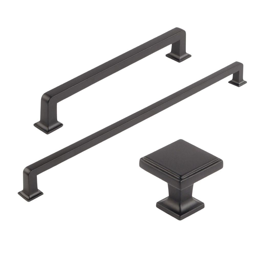 Matte Black D-Handles and Knob | STORI