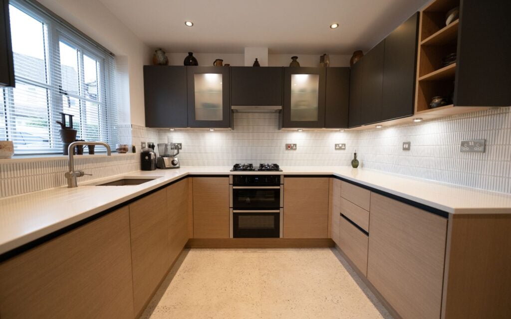 Tavola & Zola Matte Kitchen in Parched Oak & Graphite by Sarah Jane Kitchens