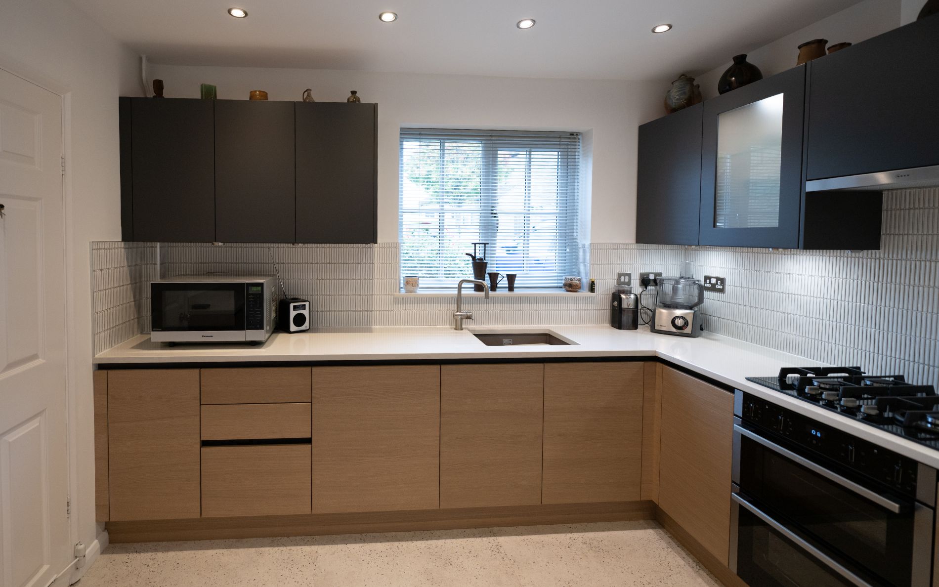 Tavola & Zola Matte Kitchen in Parched Oak & Graphite by Sarah Jane Kitchens