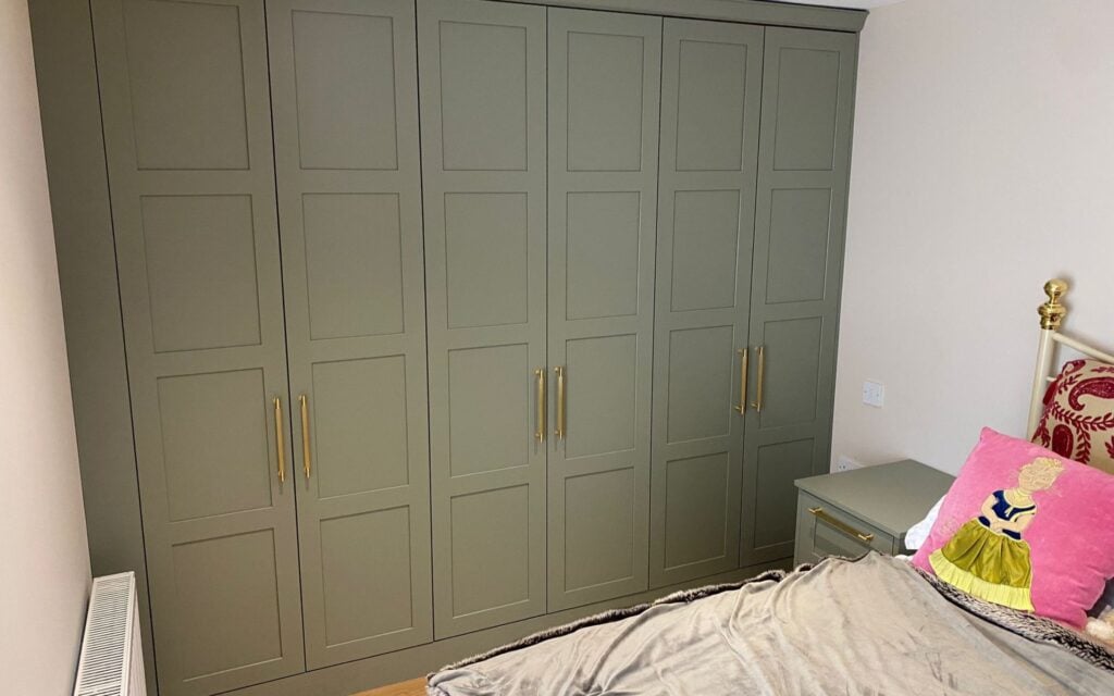 Aldana Fitted Bedroom in Willow by Glenwood Kitchens