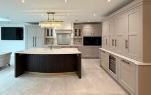 Belgravia Kitchen in Cashmere & Sanded Stained by Broomside Design