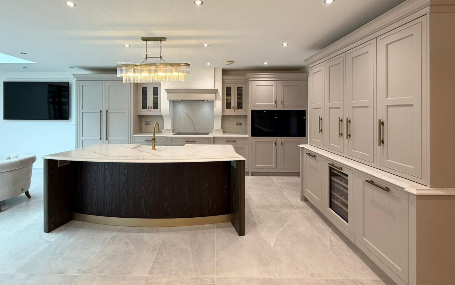Belgravia Kitchen in Cashmere & Sanded Stained by Broomside Design