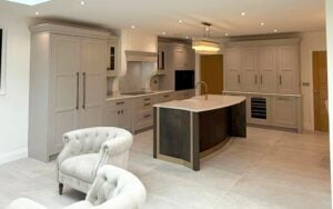 Belgravia Kitchen in Cashmere & Sanded Stained by Broomside Design
