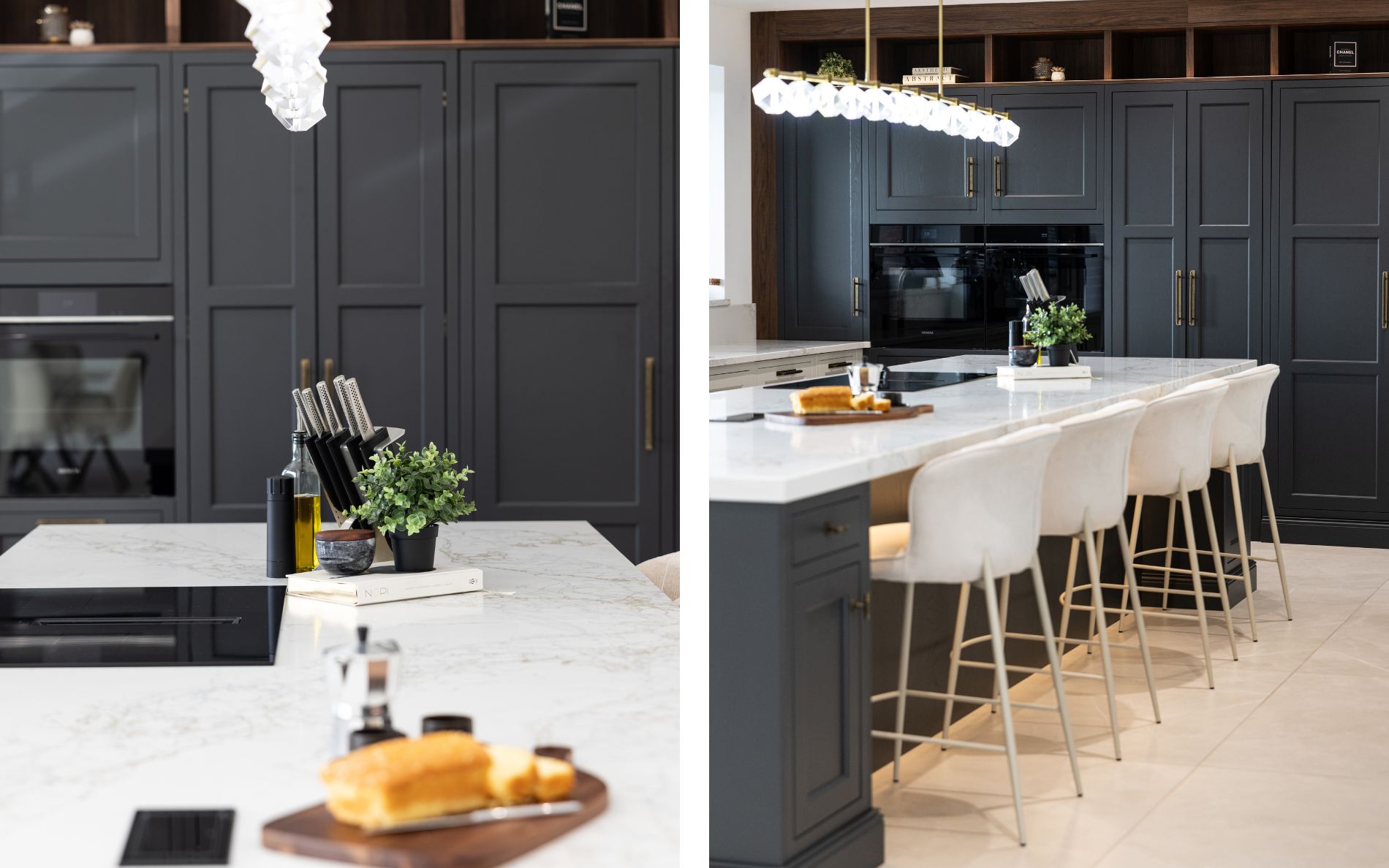 Belgravia Kitchen in Graphite & Shell by Kitchen Flair