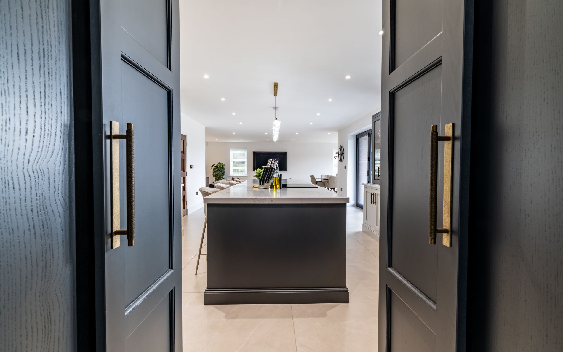 Belgravia Kitchen in Graphite & Shell by Kitchen Flair