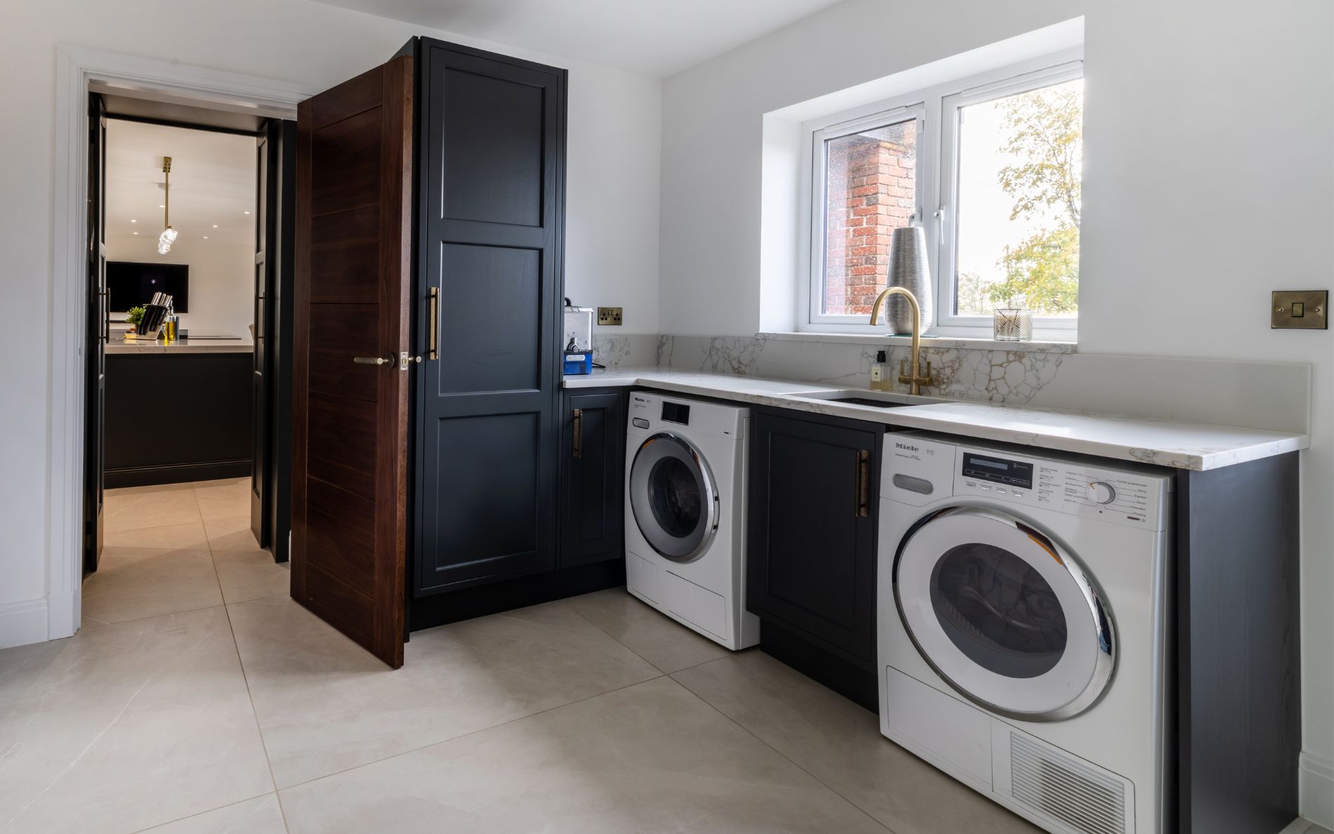 Belgravia Kitchen in Graphite & Shell by Kitchen Flair