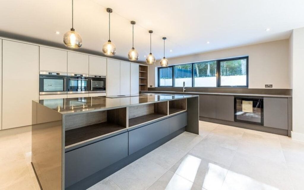 Strada Matte Kitchen in Graphite & Light Grey by Newark Interiors