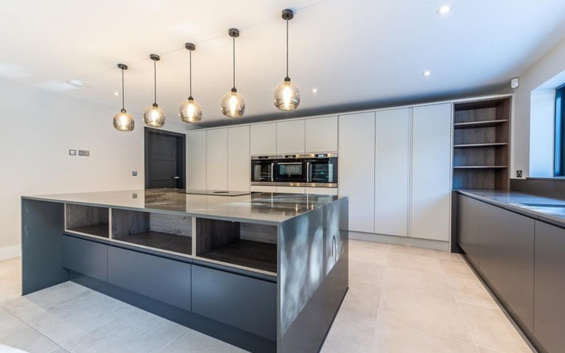 Strada Matte Kitchen in Graphite & Light Grey by Newark Interiors