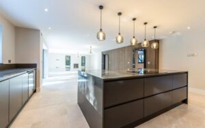 Strada Matte Kitchen in Graphite & Light Grey by Newark Interiors