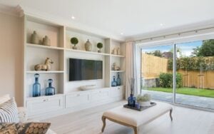 Wakefield Entertainment TV Unit in Taupe Grey by Silver Birch Kitchens
